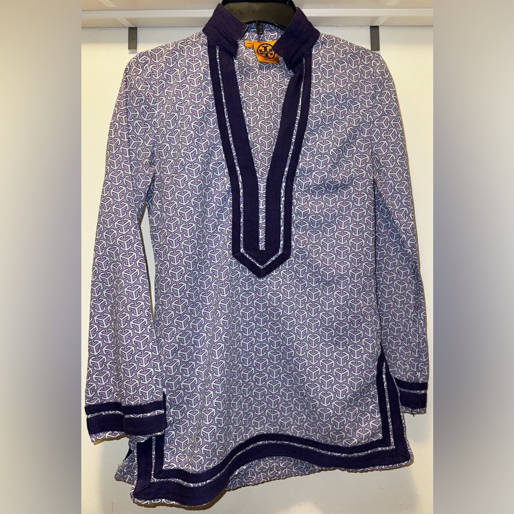 Tory Burch Purple Geometric Women's Tunic